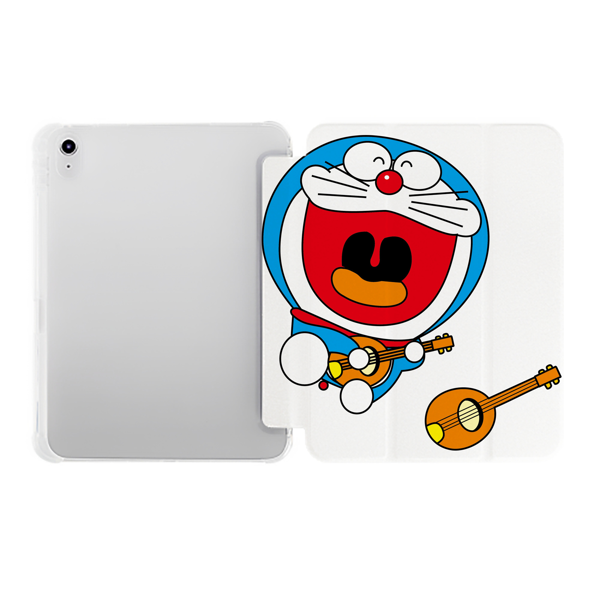 （画像用） ドラえもん Doraemon IPad ケース ペン収納付き 三つ折りスタンド PUレザー×シリコン 対応機種9.5/10.5/10.9インチ